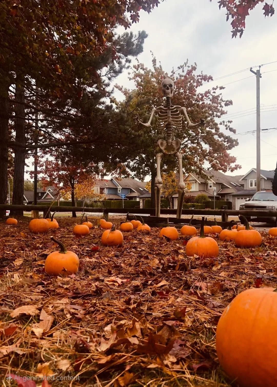 Jonny's school pumpkin patch installation